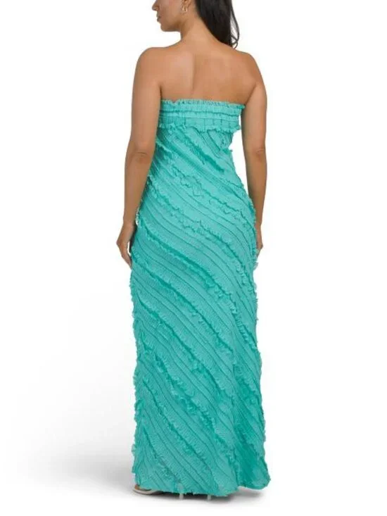 ENDLESS ROSE Strapless Ruffled Maxi Dress - Picture 2 of 5